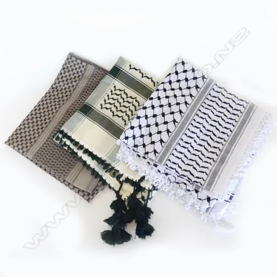 3 MIDDLE EASTERN COTTON SCARFS