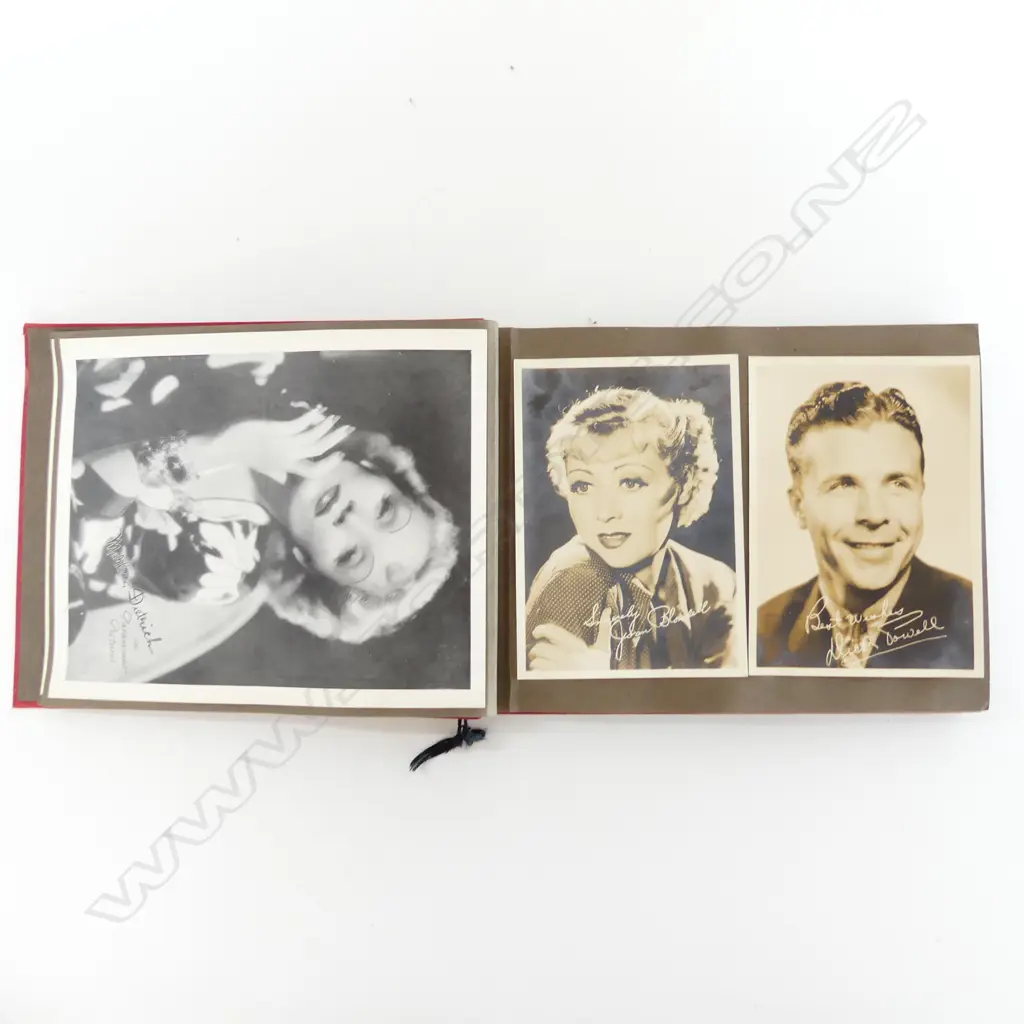 ALBUM OF C1950'S MOVIE STAR PHOTOGRAPHS; BING CROSBY + SHIRLEY TEMPLE ETC some signed some printed signatures Image 1++