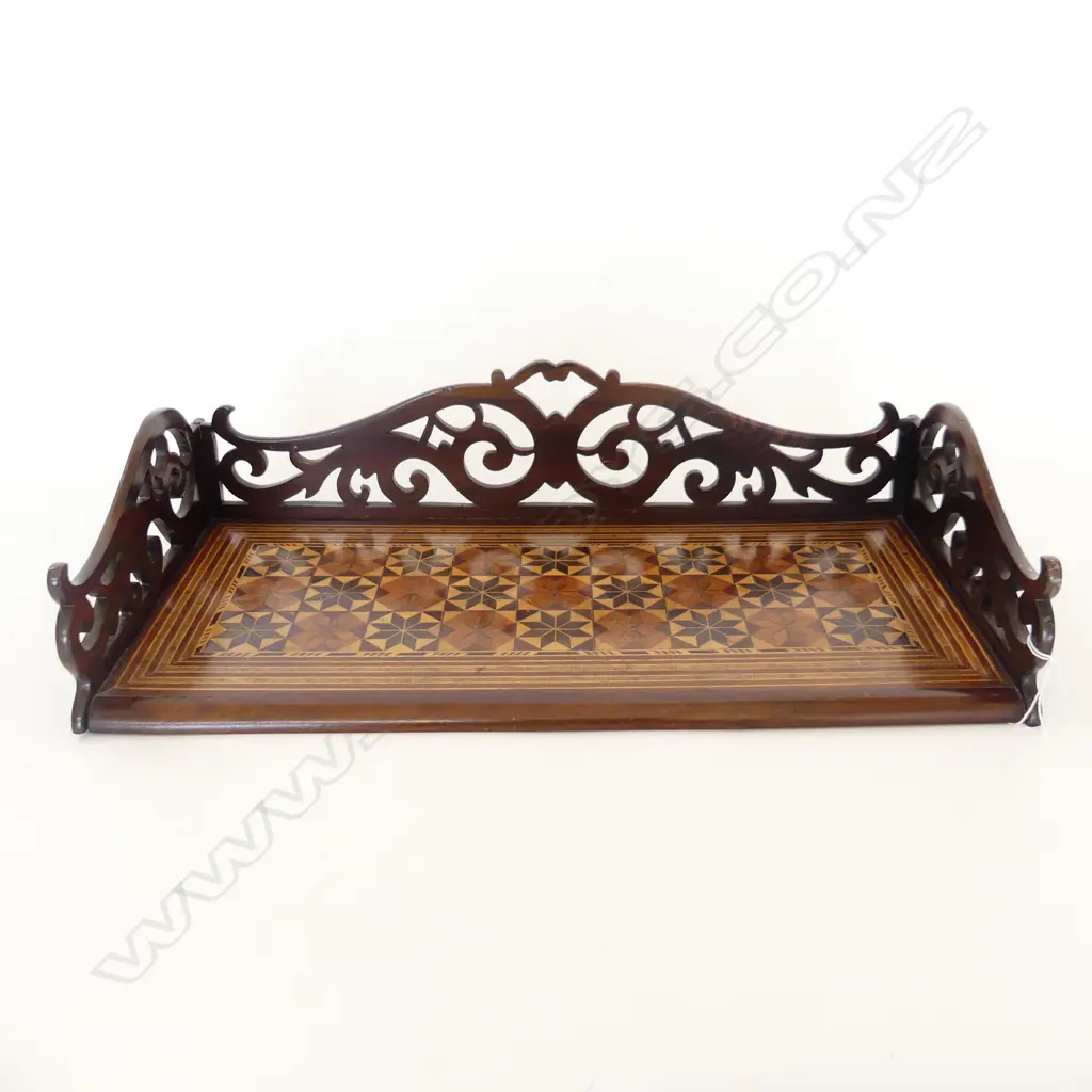VICTORIAN PARQUETRY WRITING TRAY 470x240x130mm Image 1++