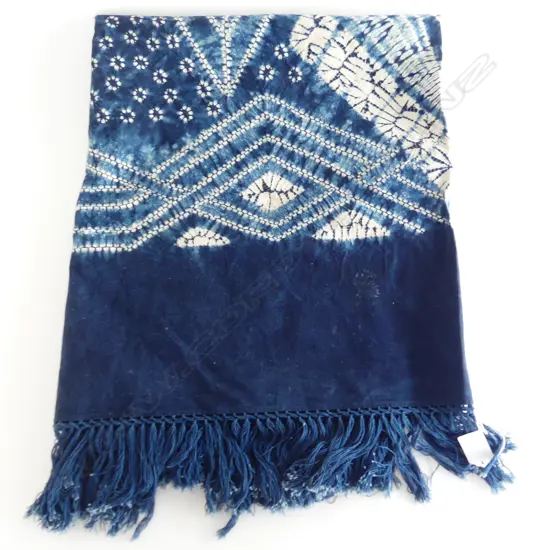 LARGE SINGLE PANEL GENUINE INDIGO SHIBORI 1440 X 1950MM