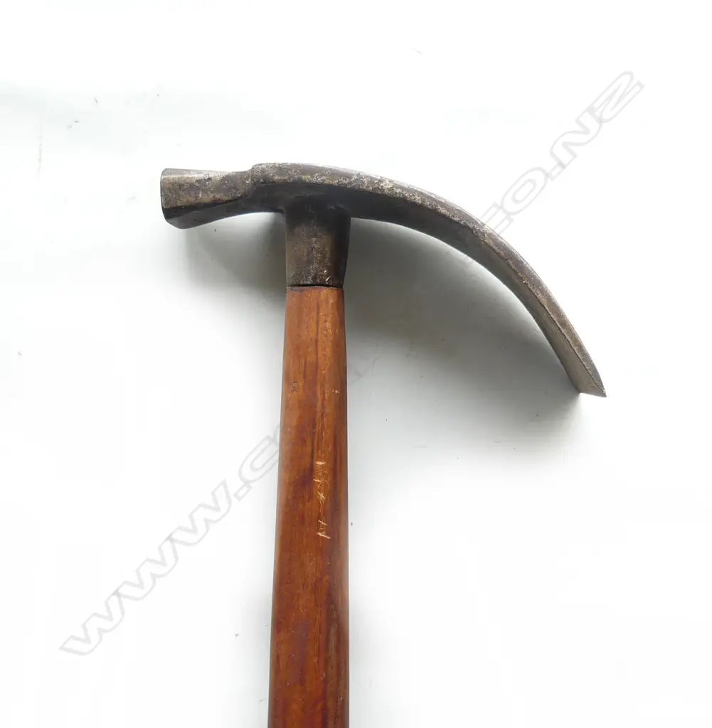 18-19THC FORGED WOODWORKERS ADZE WITH LATTER WOODEN HANDLE L 620 MM Image 1++