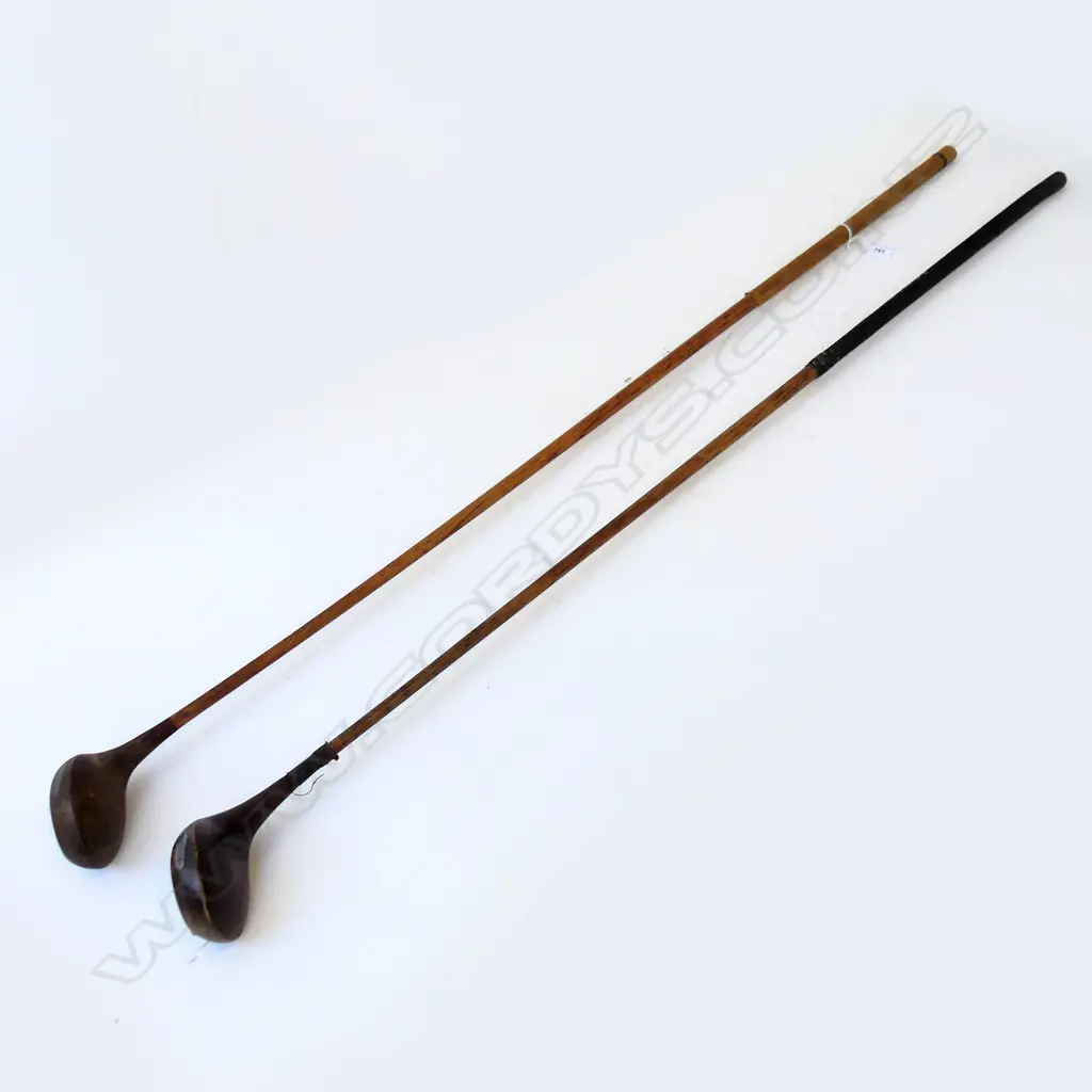TWO ANTIQUE HICKORY SHAFT GOLD CLUBS -FIFE GOLF CO KINGHORN & PRINCE  Image 1++