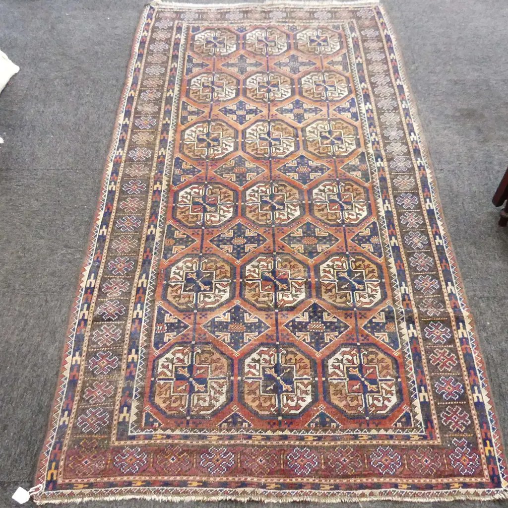 HAND KNOTTED ALL WOOL RUG 2100x1100mm Image 1++