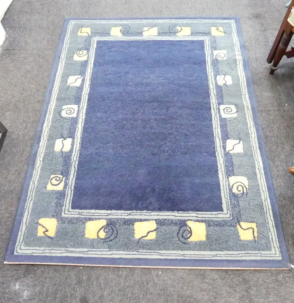 MACHINED BLUE RUG 1600x1180mm Image 1++