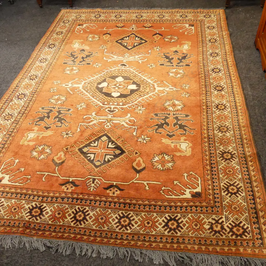 HAND KNOTTED ALL WOOL RUG 2600x1880mm Image 1++