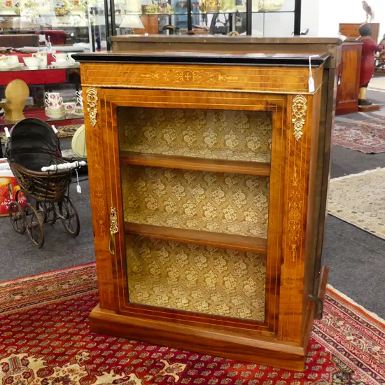 VICTORIAN BURR WALNUT PIER CABINET H940 W680MM