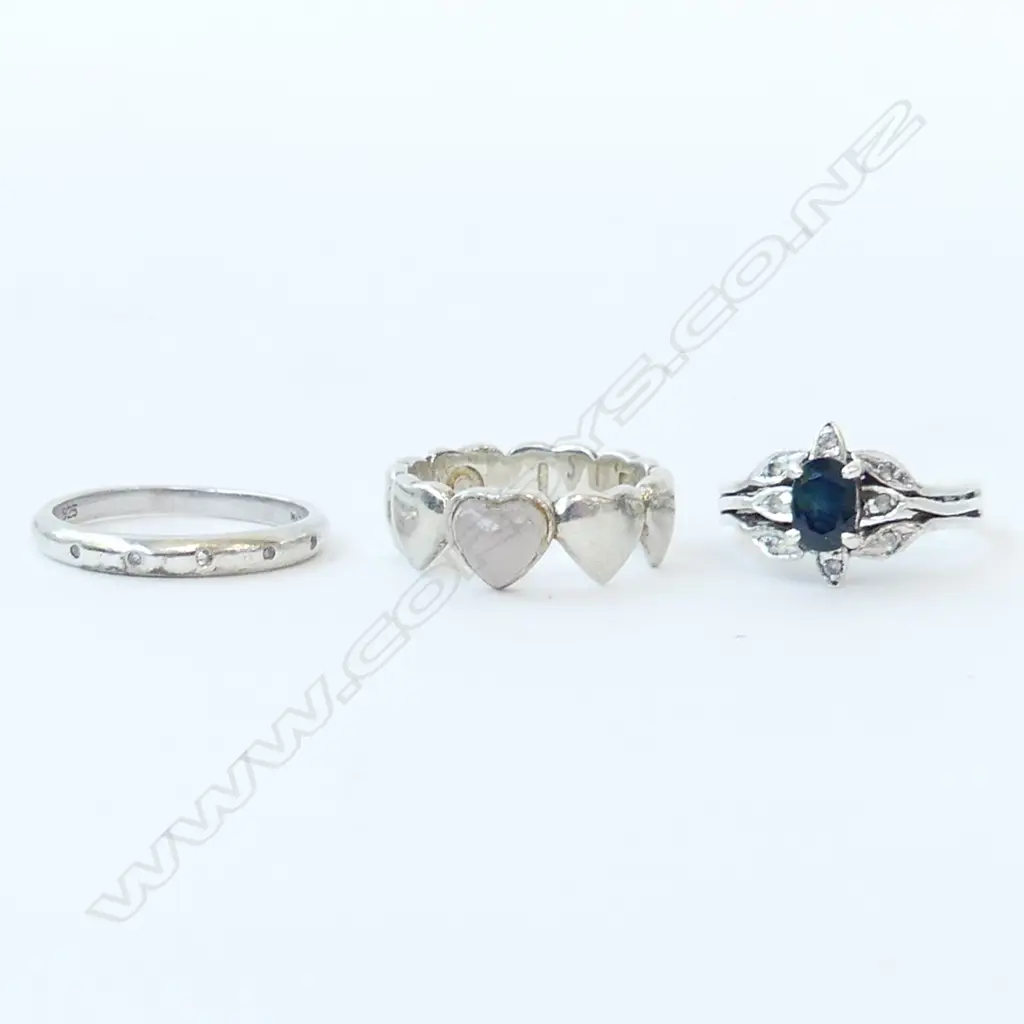 3 SILVER RINGS Image 1++