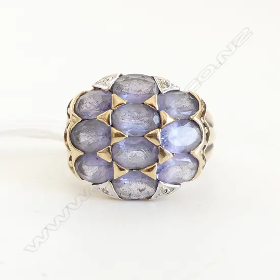 10CT BLUE STONE RING 4.6 GRAMS SIZE O POSSIBLE TANZANITE ?
