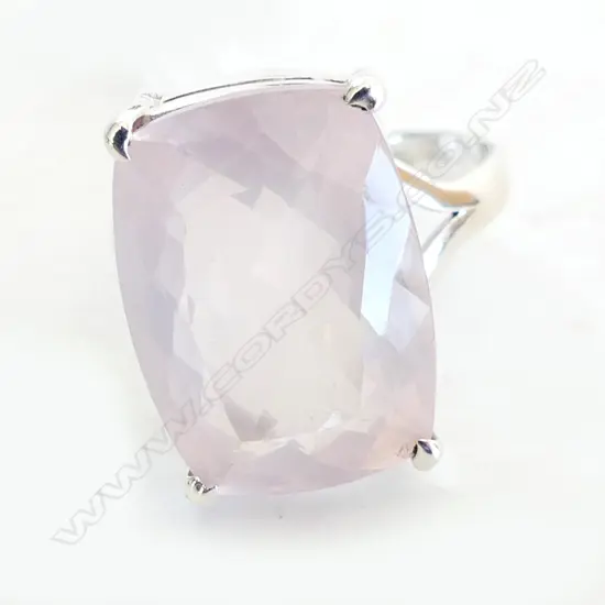 STG & ROSE QUARTZ RING