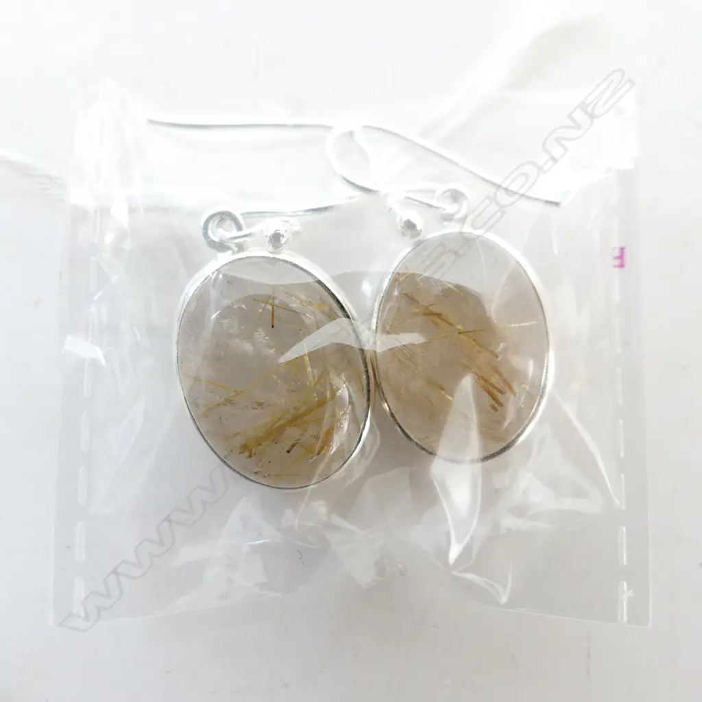 STG & GOLDEN RUTILE EARRINGS Image 1++