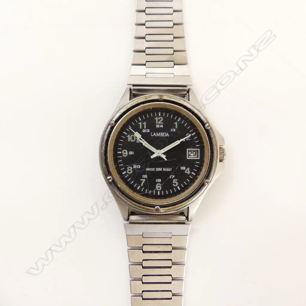 ONOTO LEVER DE LA RUE FOUNTAIN PEN 14CT GOLD NIB & LAMBDA GENTS WRISTWATCH Image 1++