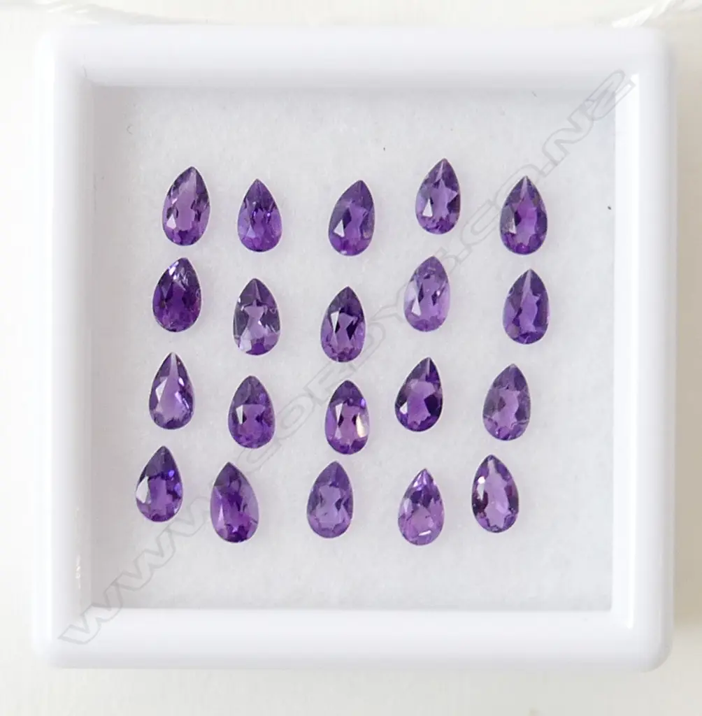 AMETHYST PEAR SHAPE 5X3MM 20 = 3.35CT Image 1++