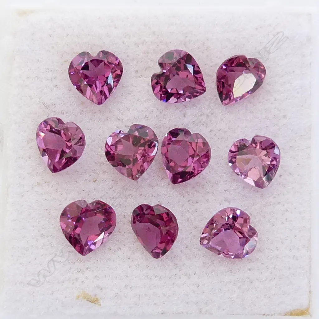 GRAPE GARNET HEARTS 10 = 9.25 CT Image 1++