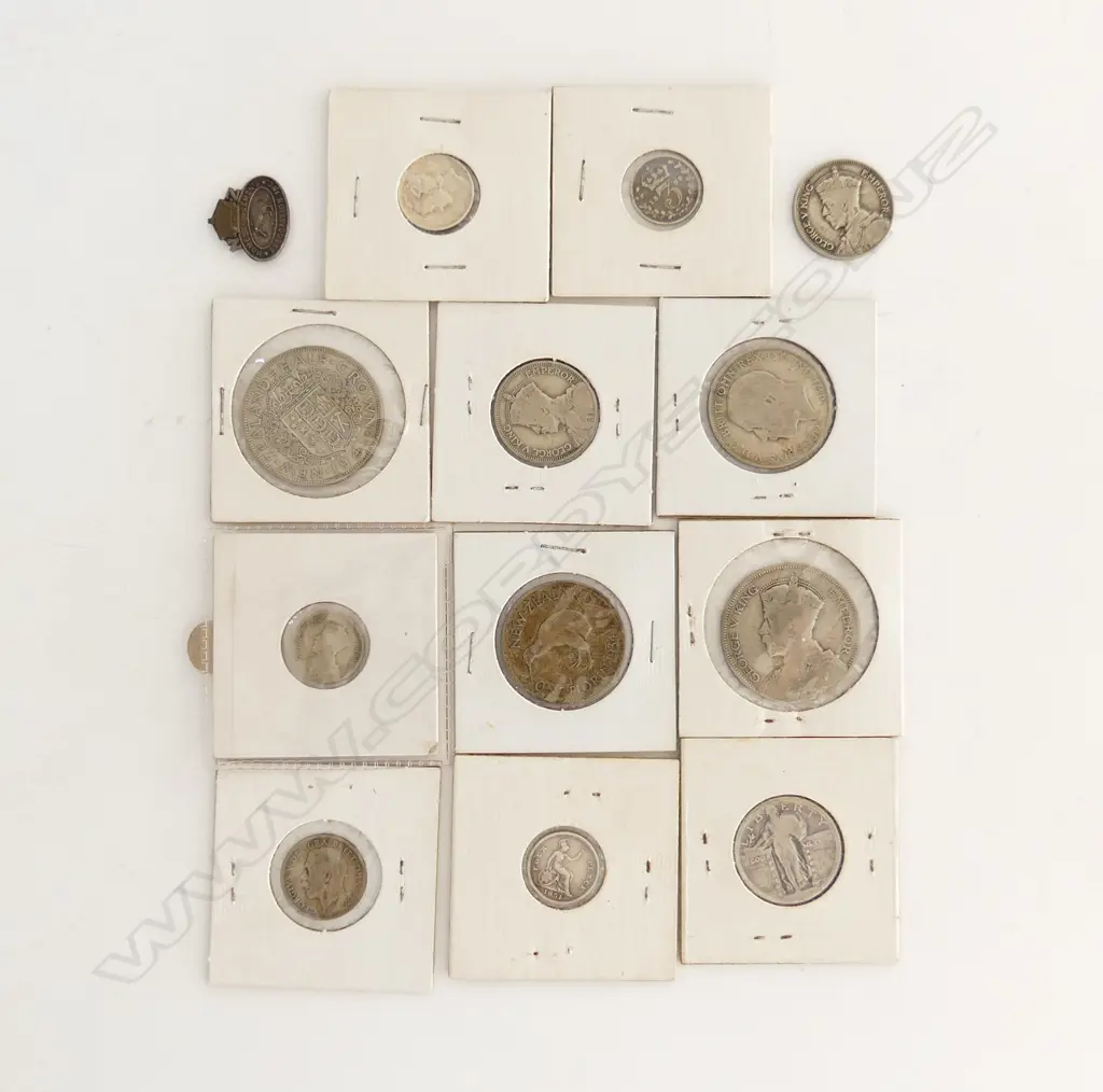 11 mainly NZ OLD COINS: 1935 Shilling etc Image 1++