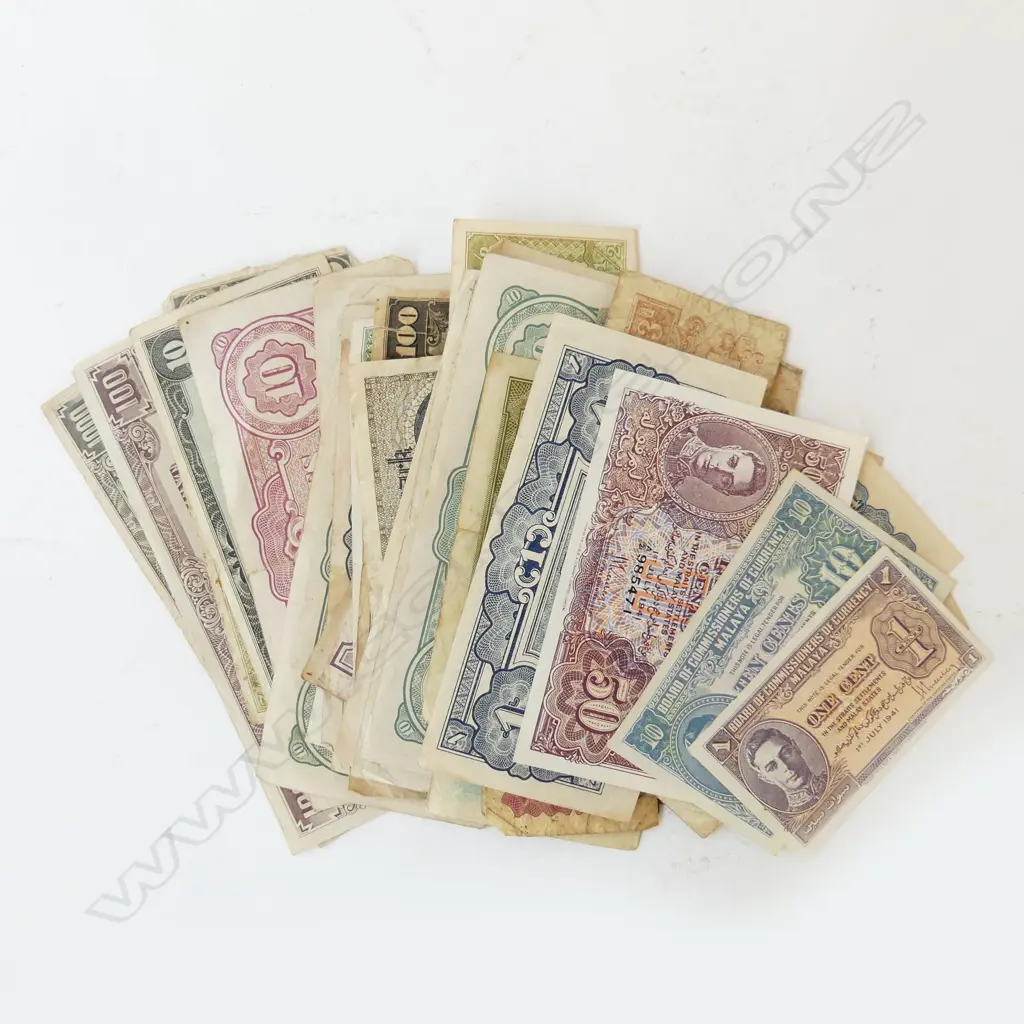 59 WWII ERA BANK NOTES Image 1++