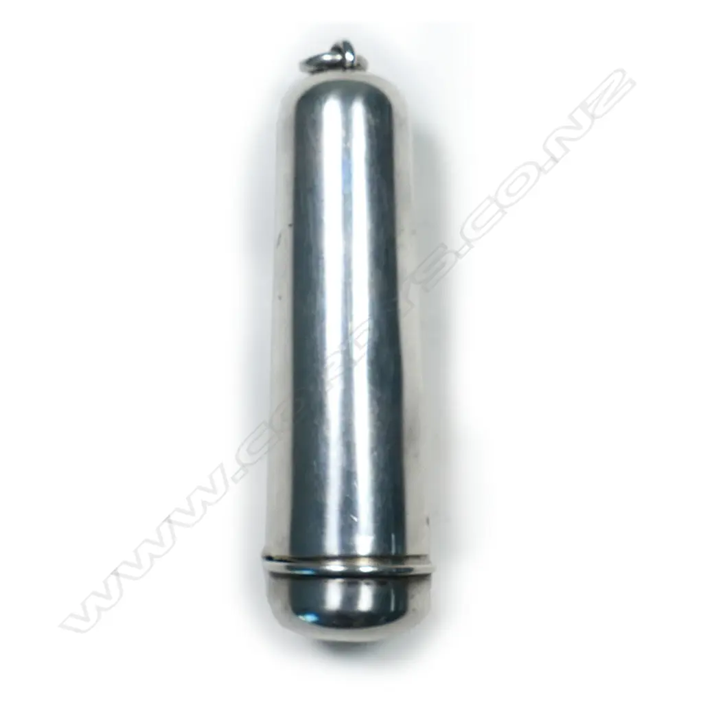 A Victorian amber cigar holder in silver case, Image 1++