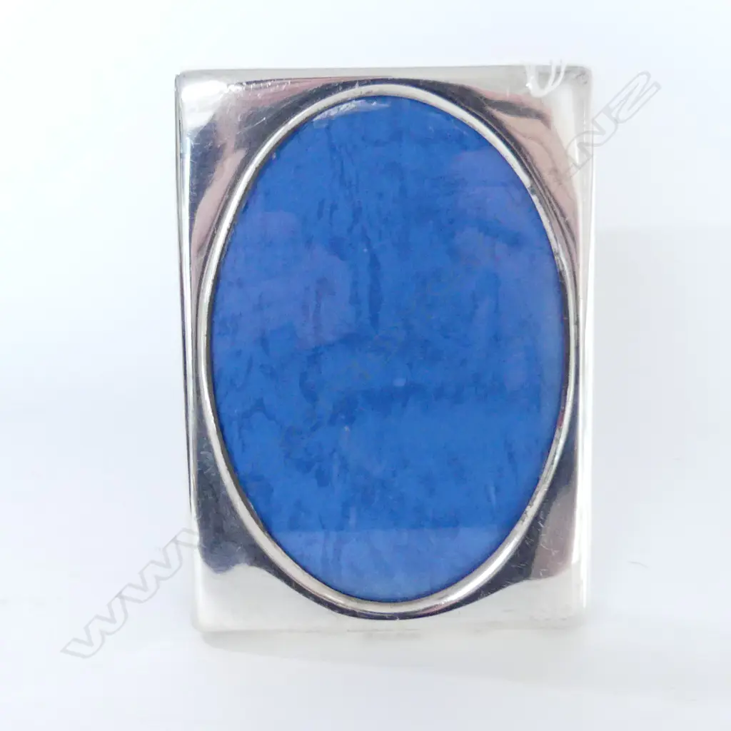 NZ SILVER RECTANGULAR PHOTO FRAME tiki hallmark150 x 105mm  Image 1++