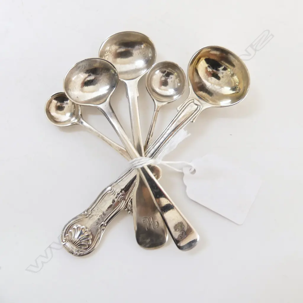 5 S/SILVER MISS MATCHED SALT SPOONS95GRMS Image 1++