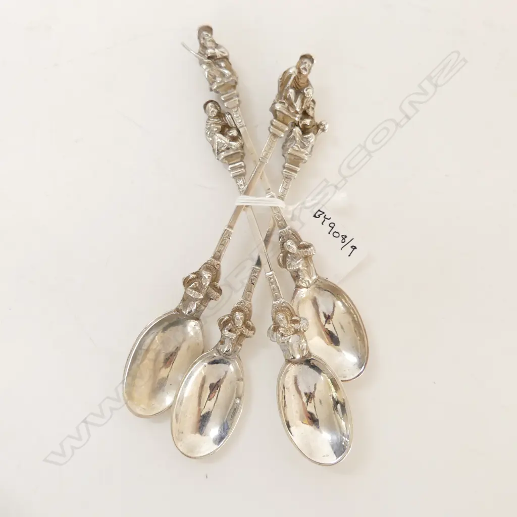 4 RUSSIAN S/SILVER APOSTLE SPOONS  177gms Image 1++
