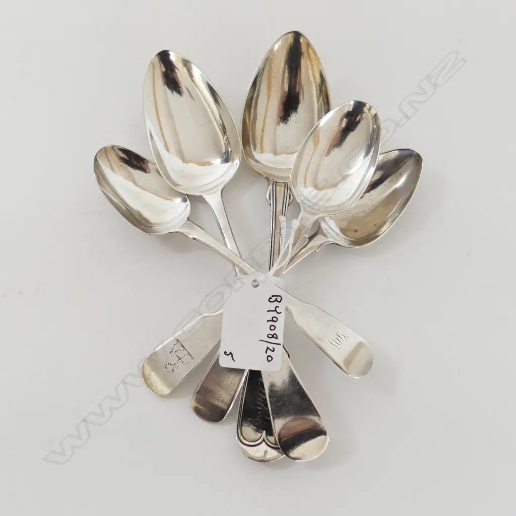 5 MISS MATCHED S/SILVER SPOONS 213GRMS Image 1++