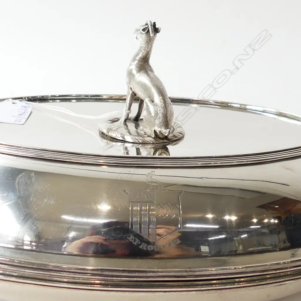 STG SILVER LIDDED VEGETABLE DISH, LONDON 1800 L.370mm 1175gm Image 1++