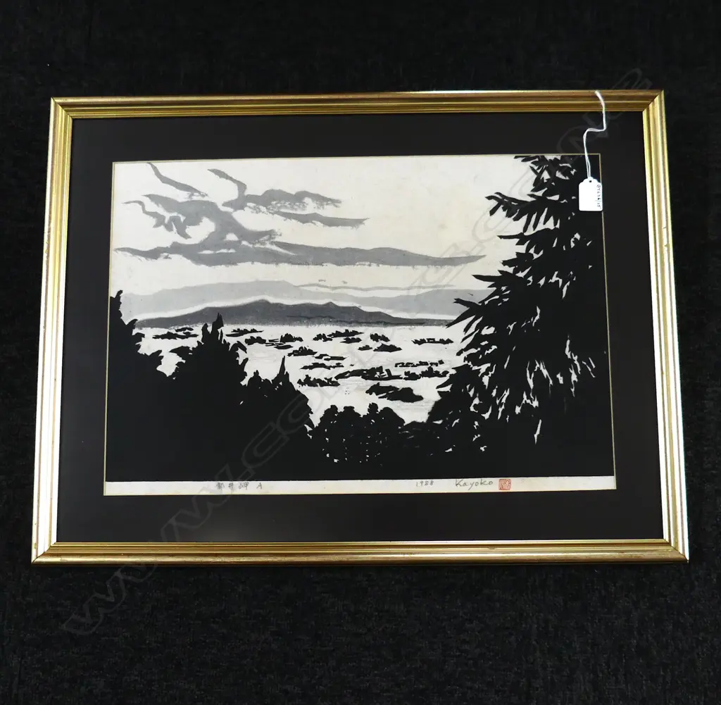 KAYOKO UNTITLED JAPANESE WOODBLOCK 355 BY525MM Image 1++