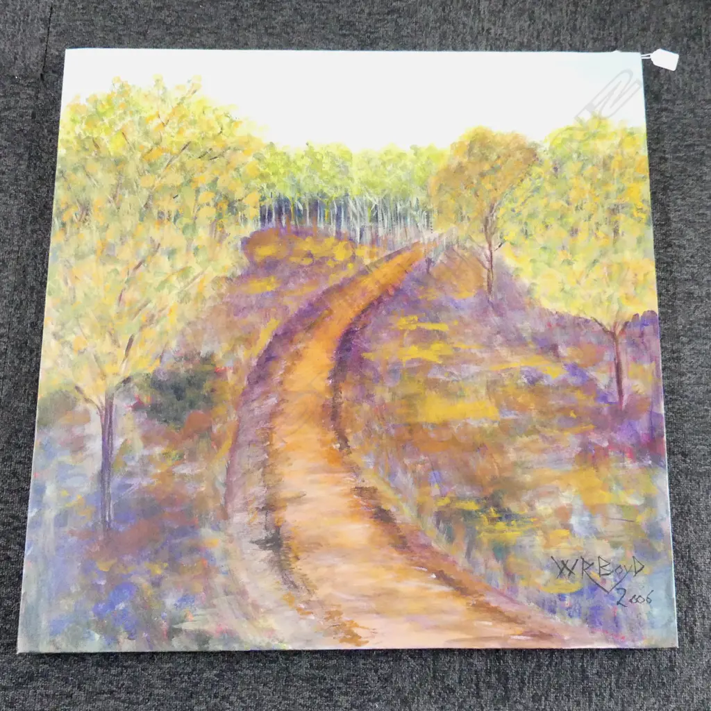 OIL ON CANVAS,RURAL SCENE SIGNED R BOYD 2006  750 X 750 MM Image 1++