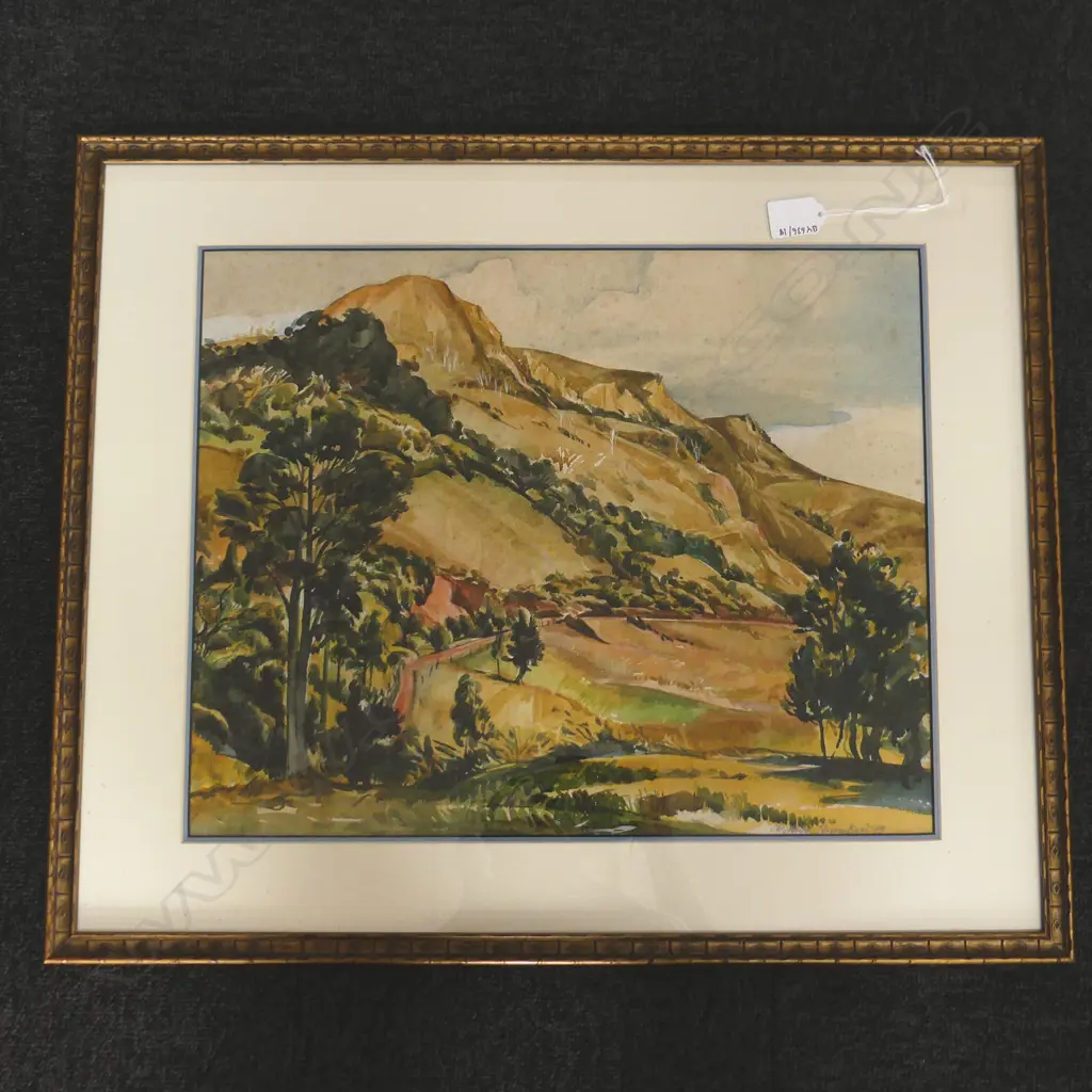 ARTHUR THOMPSON LANDSCAPE 1973 WATERCOLOUR 360 X 459MM Image 1++