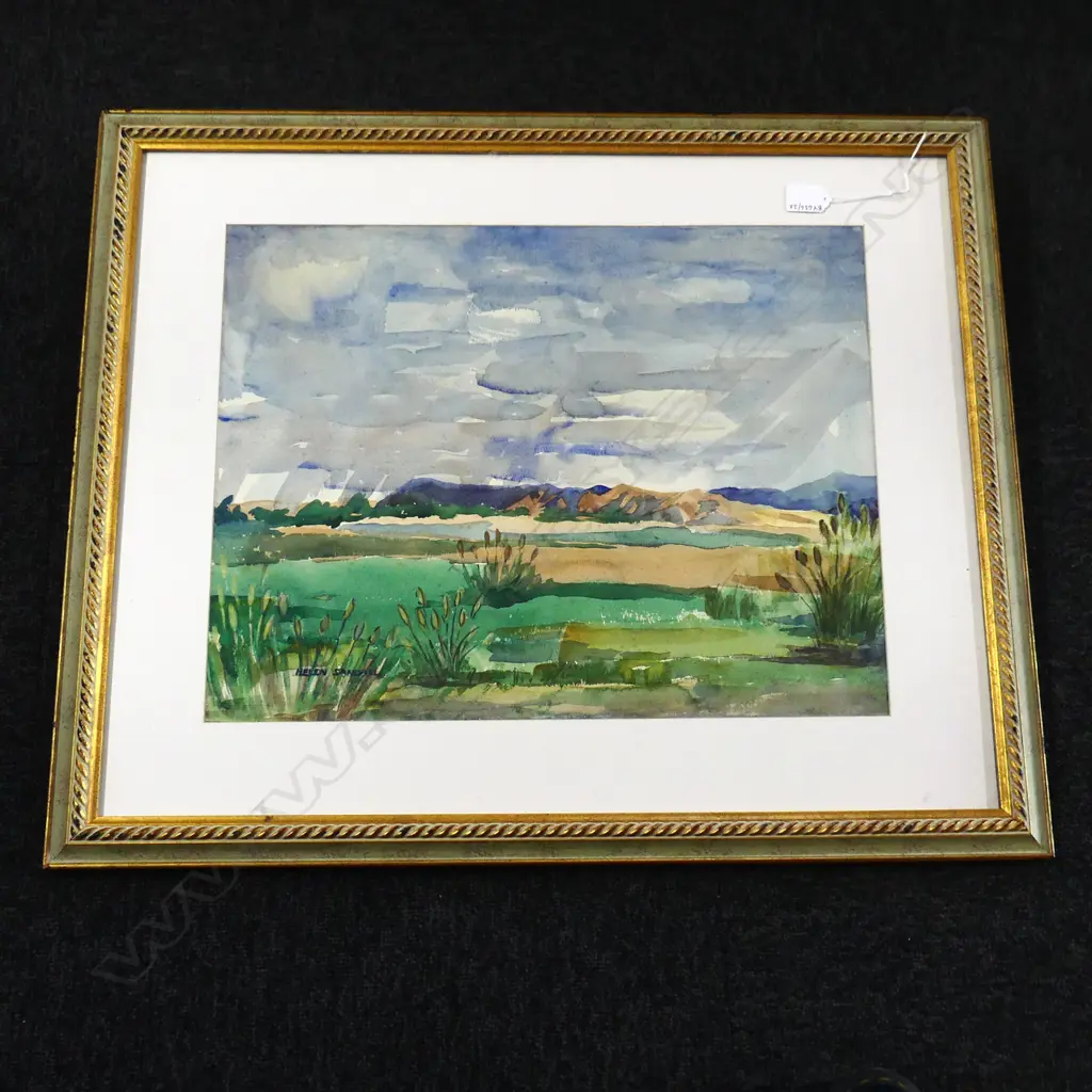 HELEN SANDALL LANDSCAPE WATERCOLOUR, 390 x 505MM Image 1++