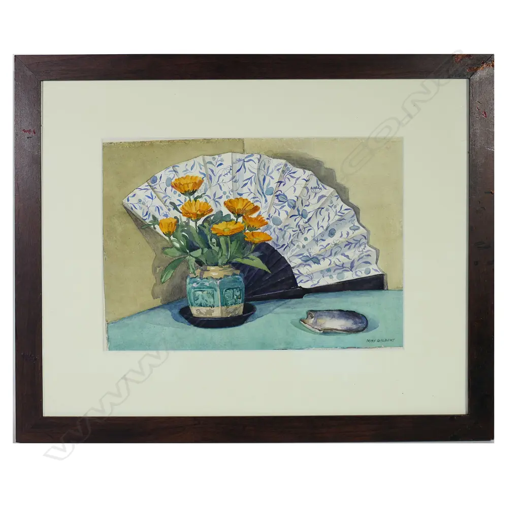 MAY GILBERT, STILL LIFE, c.1950,WATERCOLOUR ON PAPER, SIGNED, 350 x 250mm Image 1++