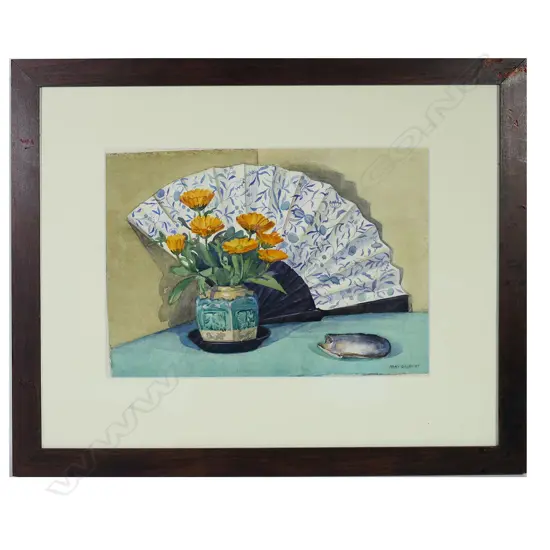 MAY GILBERT, STILL LIFE, c.1950,WATERCOLOUR ON PAPER, SIGNED, 350 x 250mm