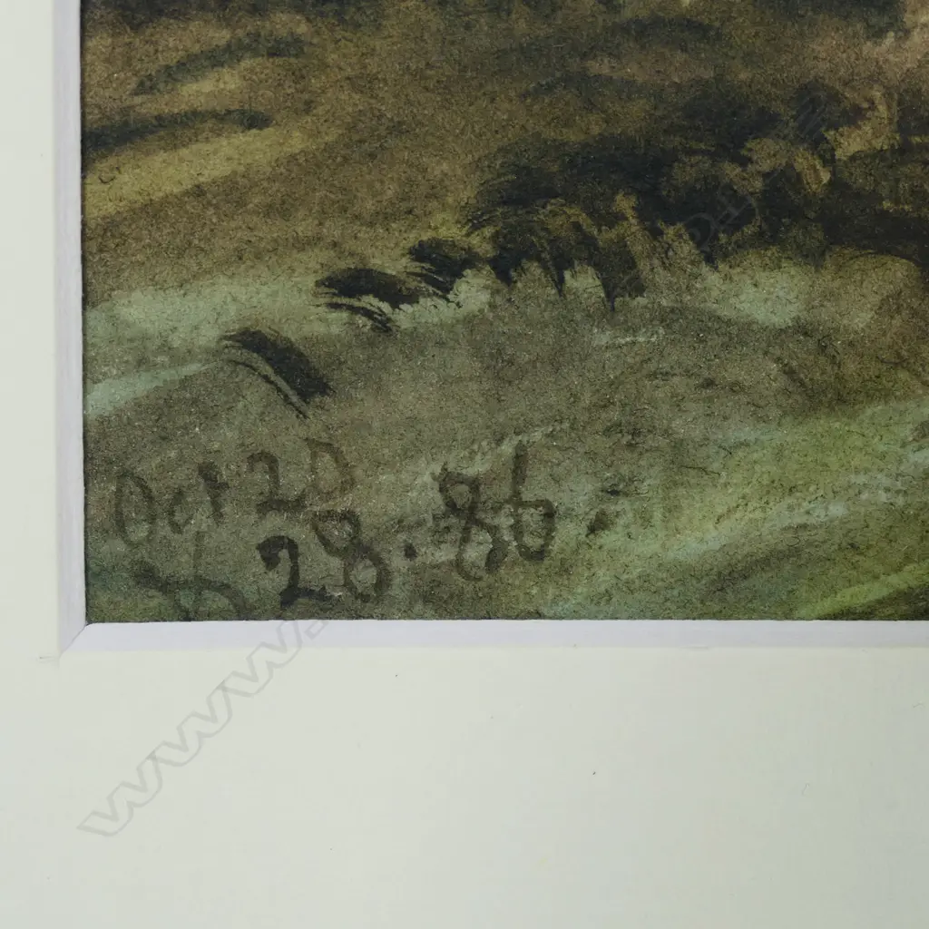 PR ENGLISH WATERCOLOURS, COTTAGES, SIGNED 'OCT 28.86' 180 x 240mm Image 1++