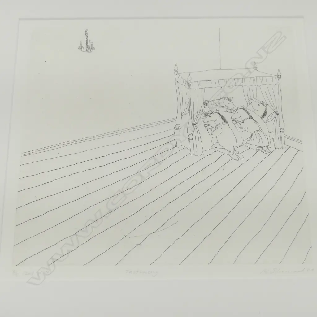 M. SILVERWOOD 'TESTIMONY' PRINT '04 3/5 250x270mm Image 1++