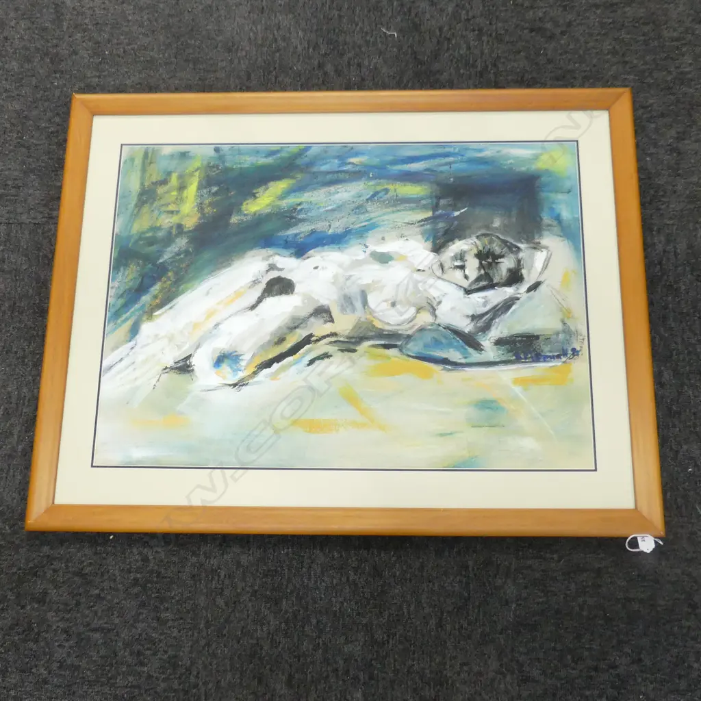SHEILA MCDOUALL (UK NZ b.1959) FEMALE NUDE, ACRYLIC ON PAPER 805x570mm Image 1++