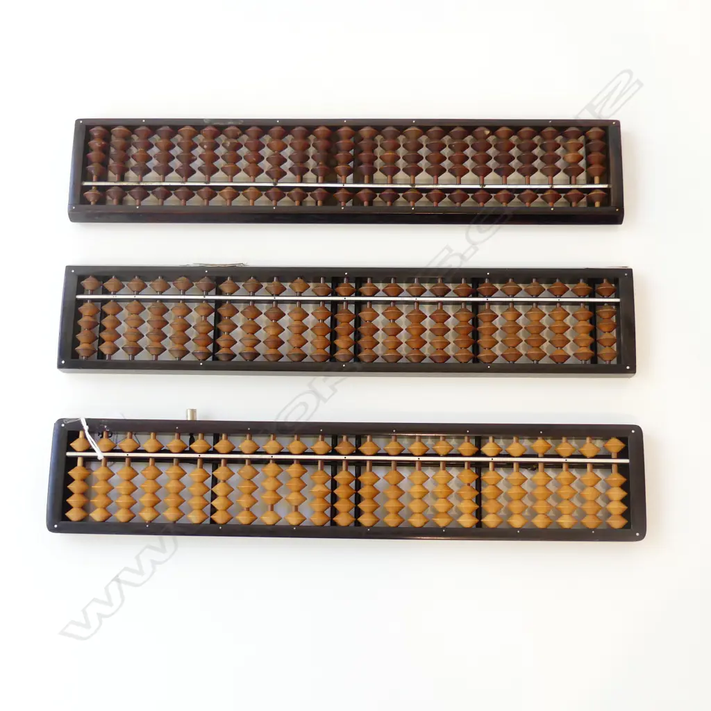 3 VINTAGE ROSEWOOD  JAPANESE ABACUS L330MM Image 1++