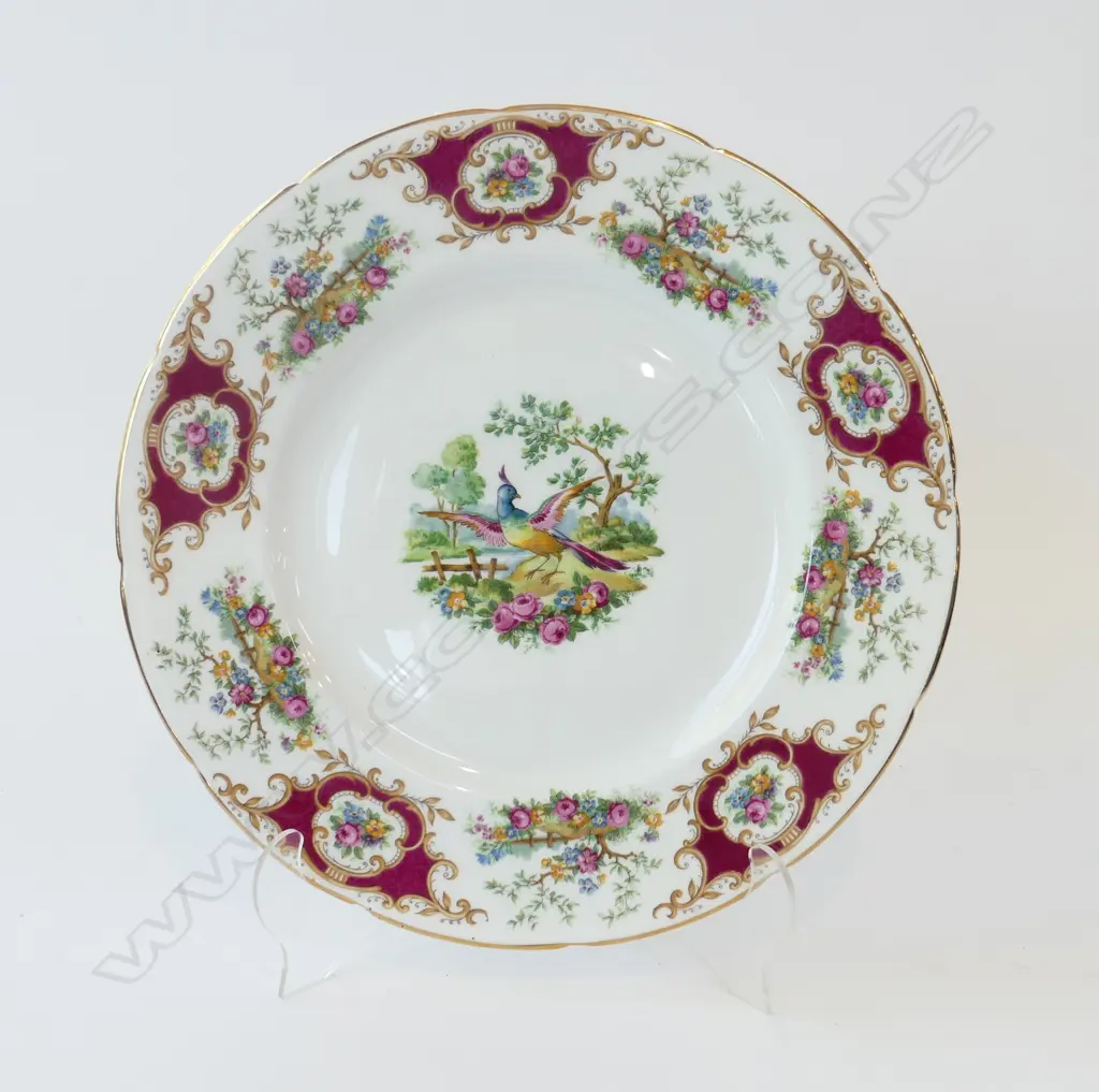 COALPORT “BROADWAY MARONE” CABINET PLATE D.270MM Image 1++