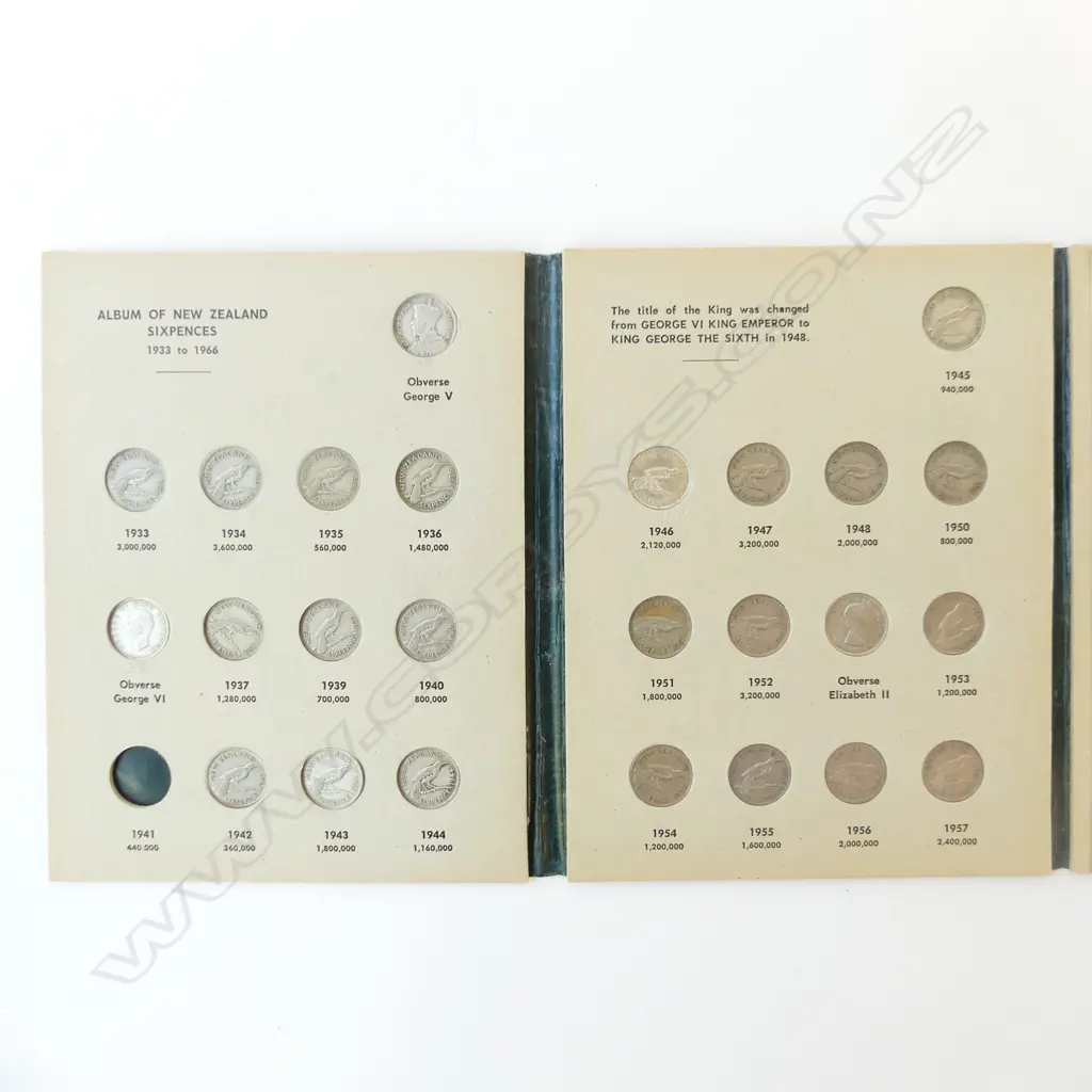 JB FOLDER NZ SIXPENSES ALL EXEPT 41 & 66 Image 1++