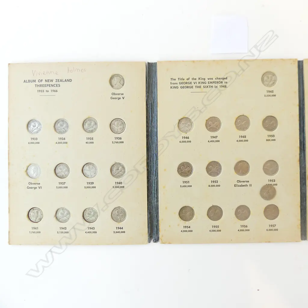 JB FOLDER ALL THREEPENSES NZ INCLUDES 1935 Image 1++