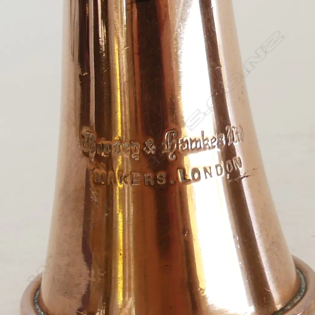 ANTIQUE COPPER HORN, BOOSEY & HAWKES LTD, L.255mm Image 1++