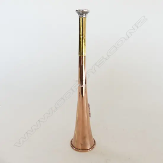 ANTIQUE COPPER HORN, BOOSEY & HAWKES LTD, L.255mm