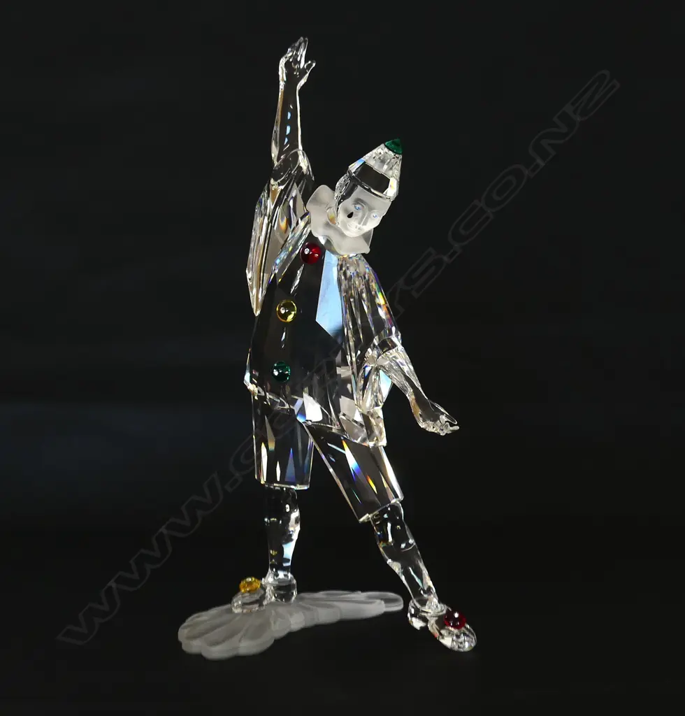 SWAROVSKI 1999 'MASQUERADE' PIERROT CLOWN H.200mm, BOXED Image 1++