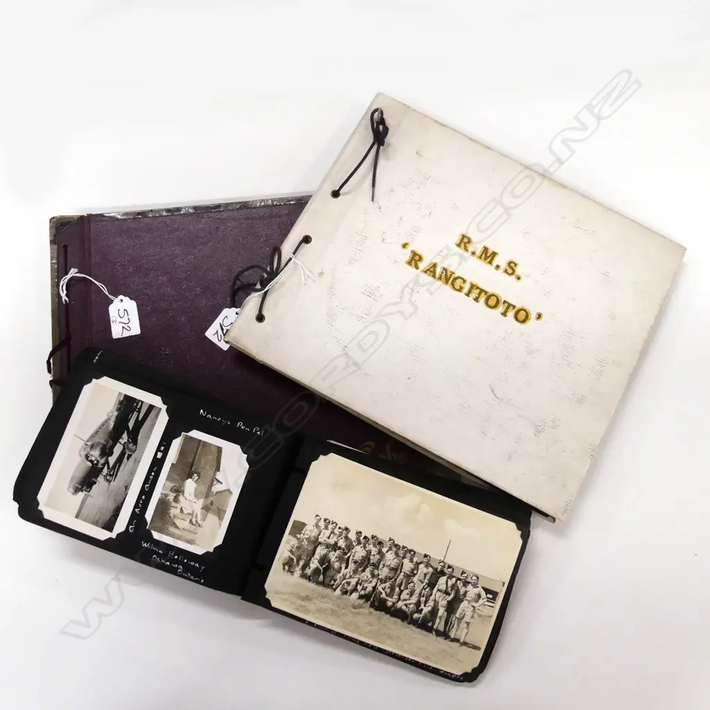 3 VINTAGE PHOTO ALBUMS; 1950s CANTERBURY, WWII RNZAF, R.M.S. RANGITOTO Image 1++