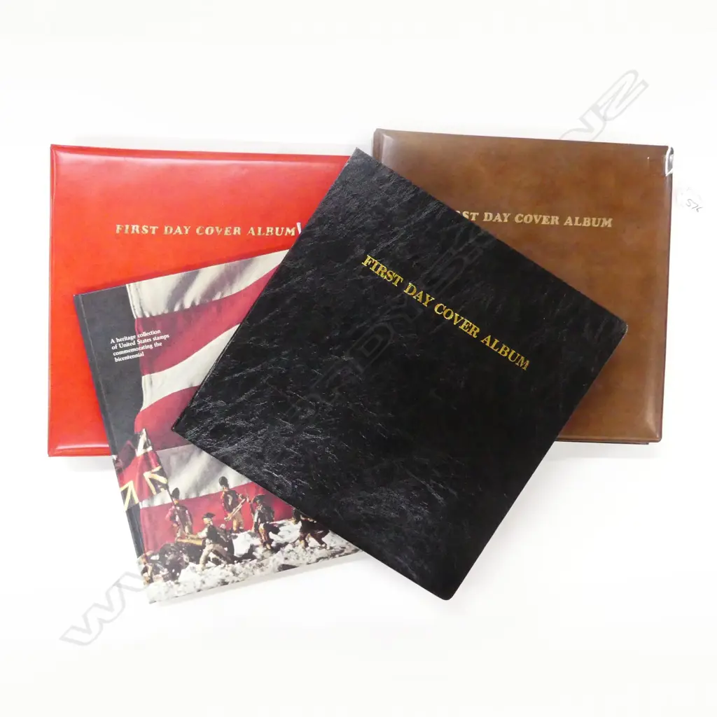 3 FIRST DAY COVER ALBUMS (SOME PAQUEBOT ETC) + US ALBUM Image 1++