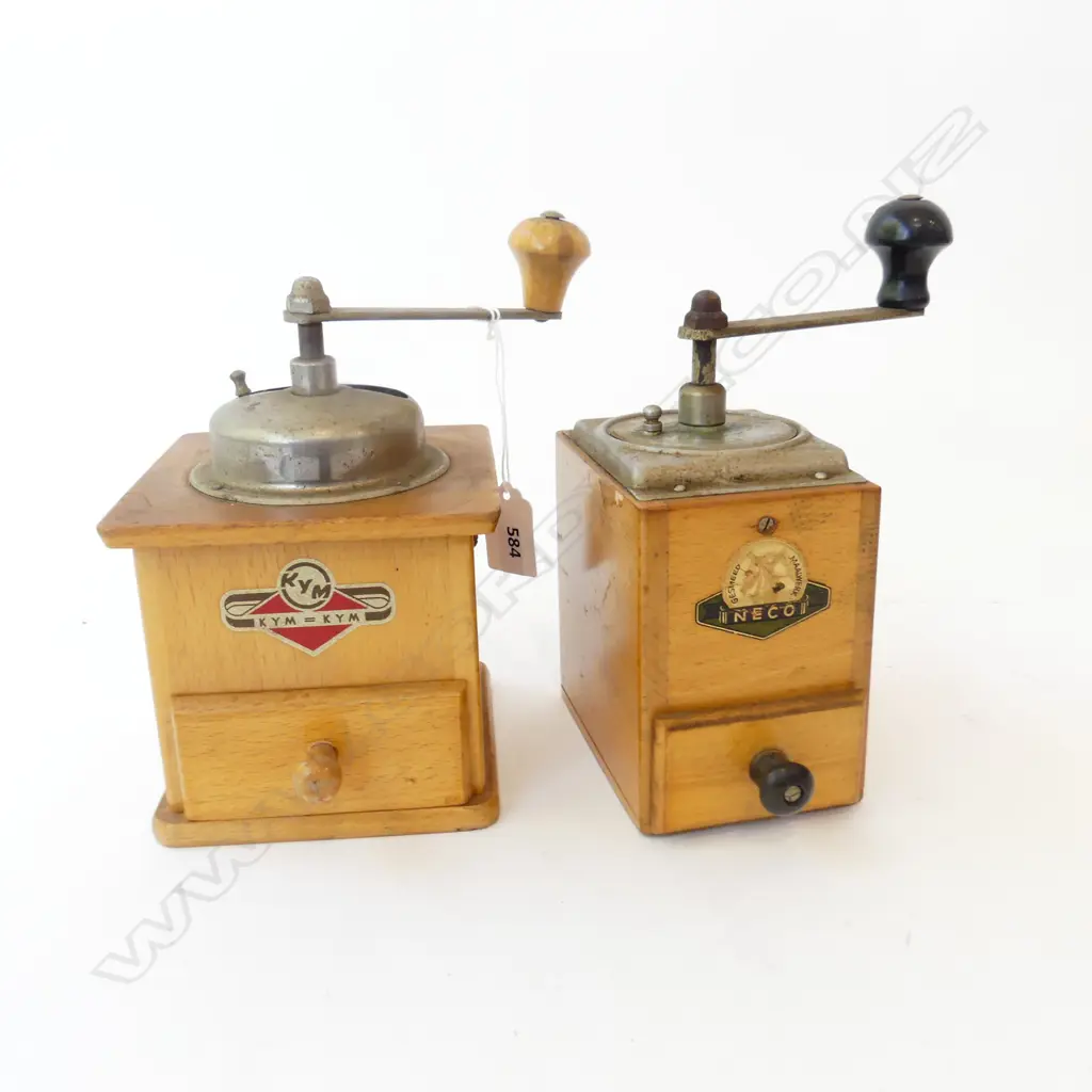 2 VINTAGE GERMAN PORTABLE COFFEE GRINDERS Image 1++