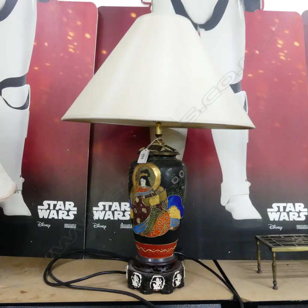 JAPANESE SATSUMA VASE LAMP H.600mm Image 1++