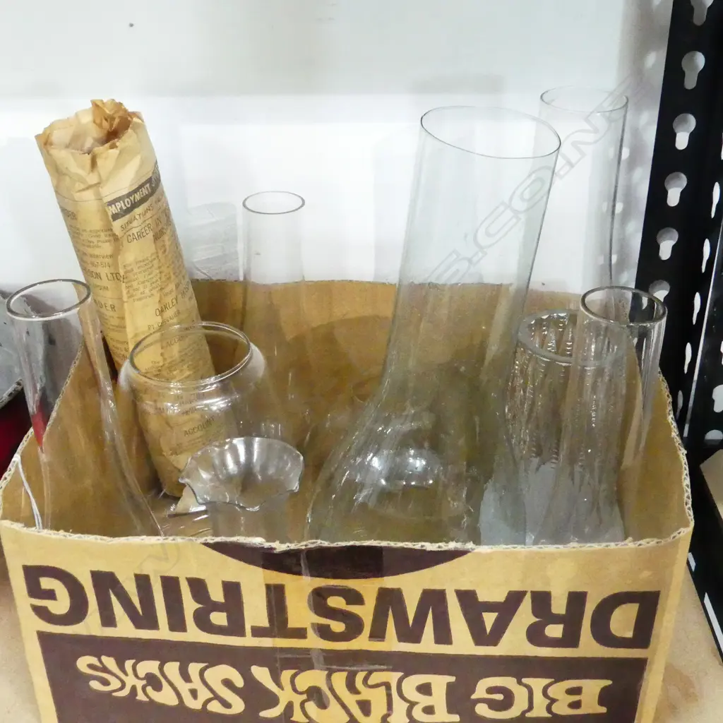 10 GLASS CHIMNEYS FOR KEROSENE LAMPS H.11CM-27CM Image 1++