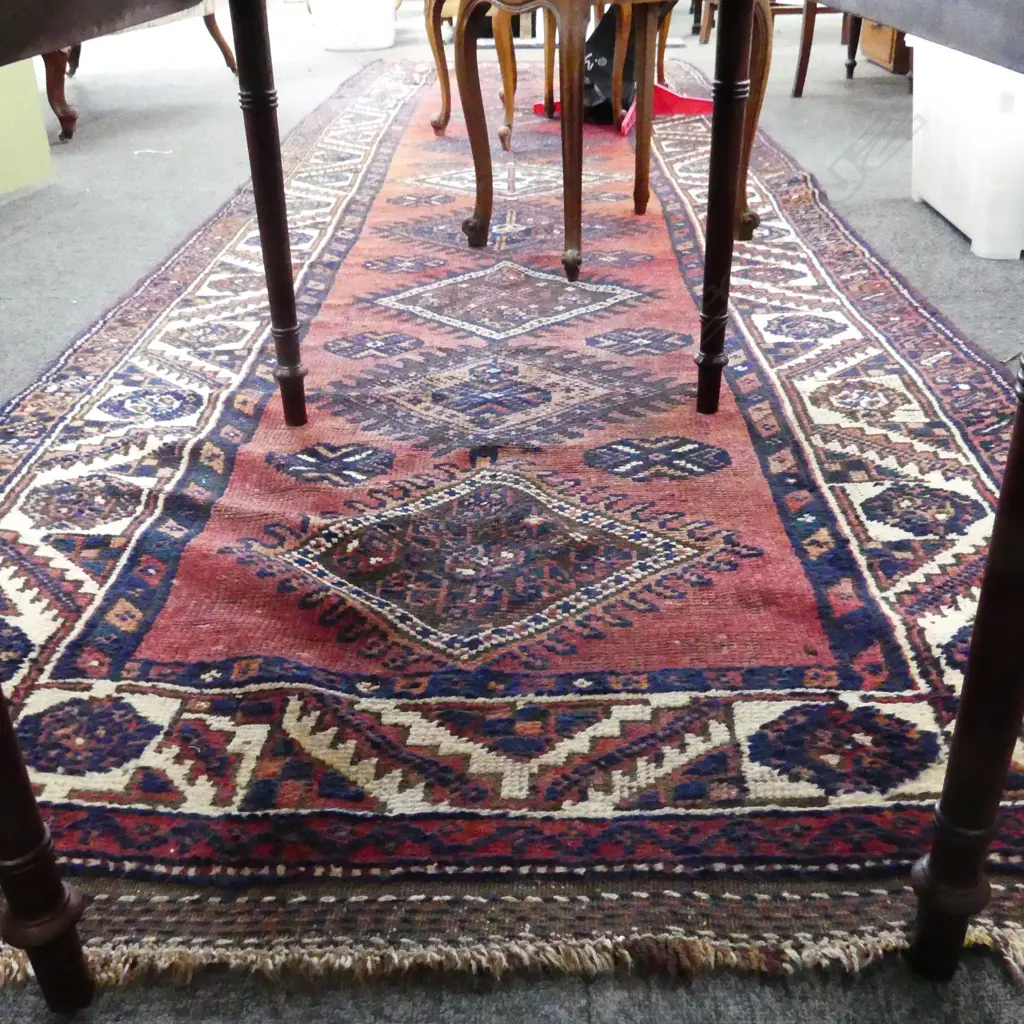 HAND KNOTTED ALL WOOL RUNNER 4100x1200mm Image 1++