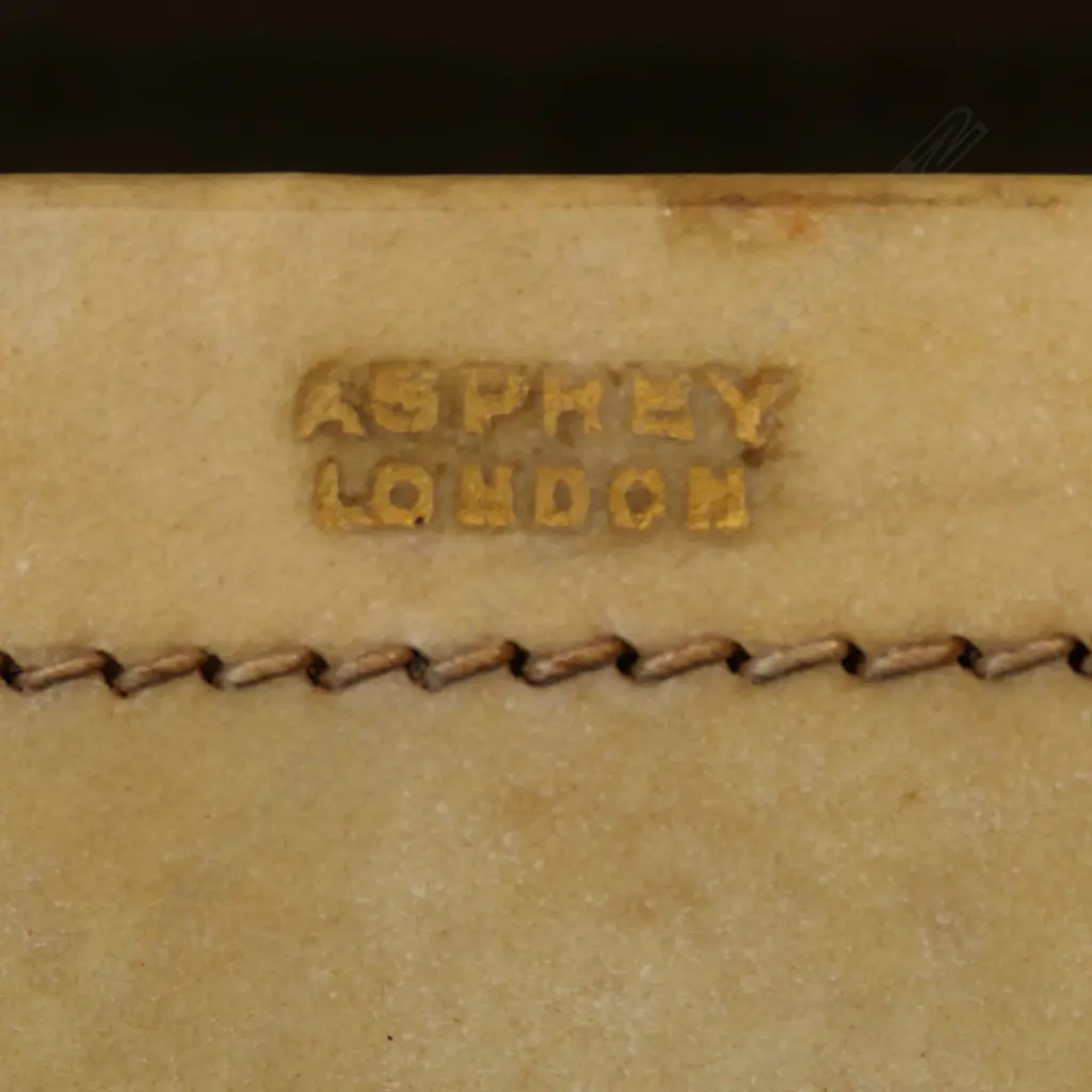 SET 3 VINTAGE VELLUM SUITCASES (1 ASPREY OF LONDON), ALL LINING INTACT Image 1++