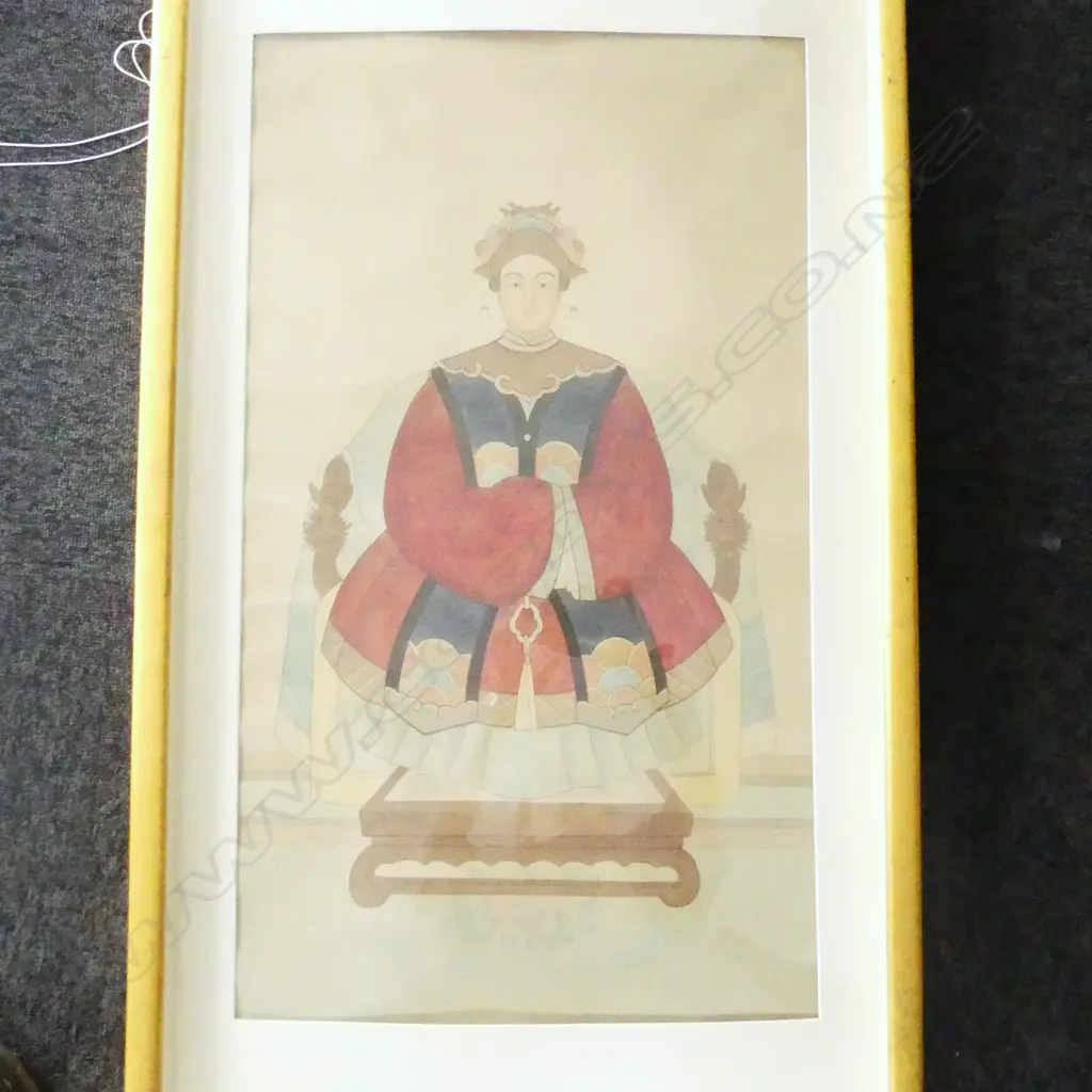 PR CHINESE ANCESTOR ARTWORKS ON SILK 750x430mm Image 1++