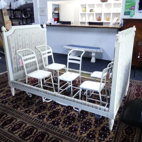 PAINTED FRENCH STYLE BED FRAME L.1085mm